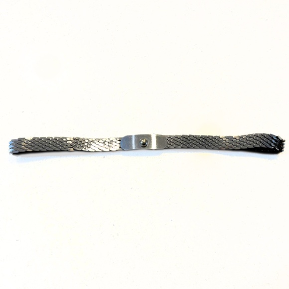 Vintage Silver Stretch Belt with Clasp One Size - Picture 4 of 5